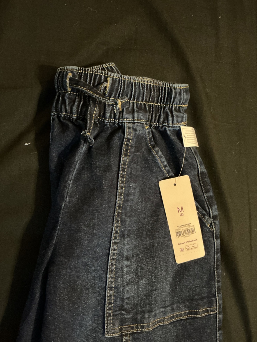 Dark Indigo Girl’s Relaxed Barrel Jeans - Picture 4 of 7